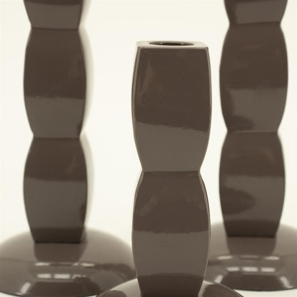Kaars Prinz taupe aluminium, detail van het materiaal