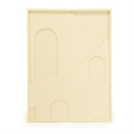 Wand decoratie Pluto wit polyfoam, vooraanzicht op witte achtergrond