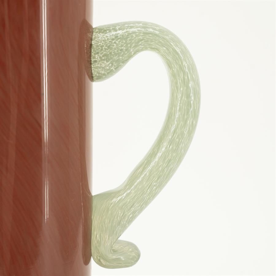 Vaas & Pot Alegre oranje glas 34 cm, detail van het materiaal