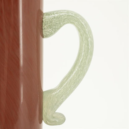 Vaas & Pot Alegre oranje glas 34 cm, detail van het materiaal