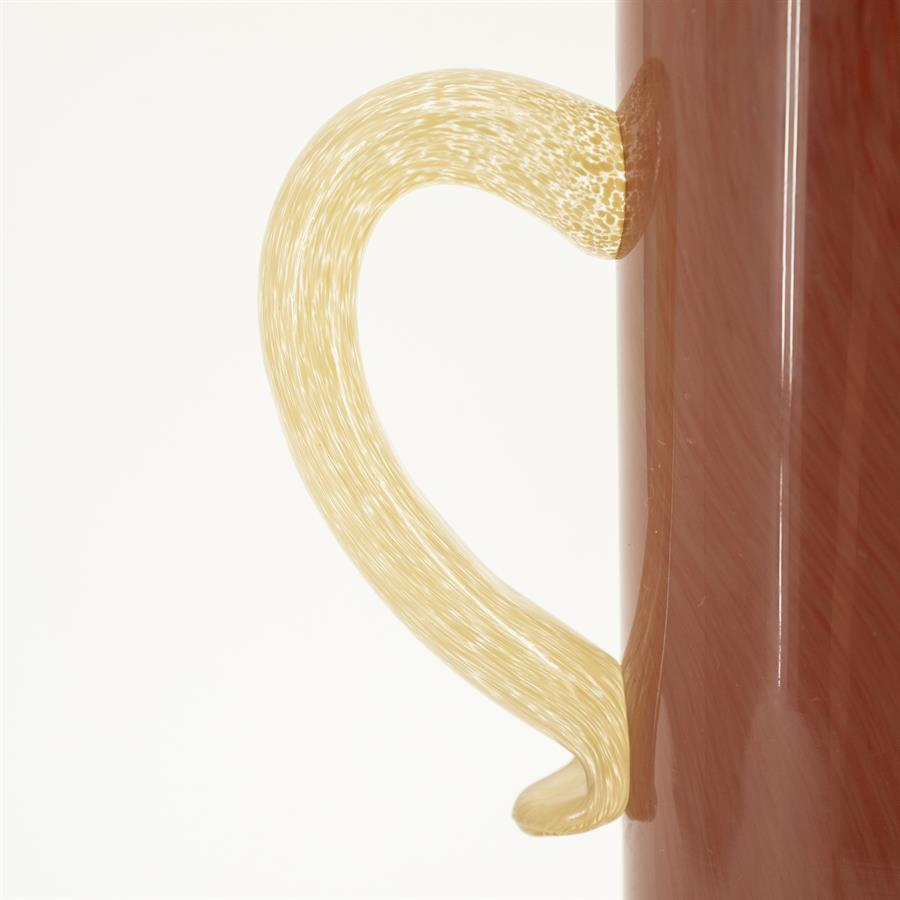 Vaas & Pot Alegre oranje glas 34 cm, detail van het materiaal