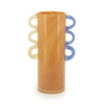 Vaas & Pot Alegre oranje glas 27 cm, vooraanzicht op witte achtergrond