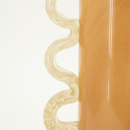Vaas & Pot Alegre oranje glas 27 cm, detail van het materiaal