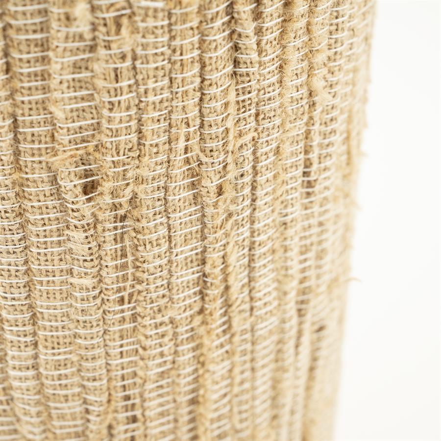 Tafellamp Gadja naturel hout klein, detail van het materiaal