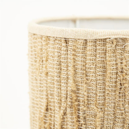 Tafellamp Gadja naturel hout klein, detail van het materiaal