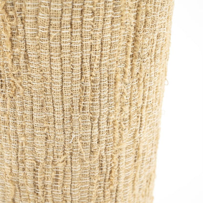 Tafellamp Gadja naturel hout groot, detail van het materiaal