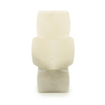 Vaas & Pot Batu beige glas, vooraanzicht op witte achtergrond