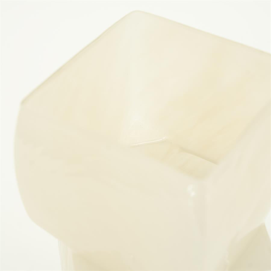 Vaas & Pot Batu beige glas, detail van het materiaal