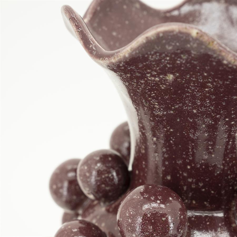Vaas Viro rood aardewerk, detail van het materiaal