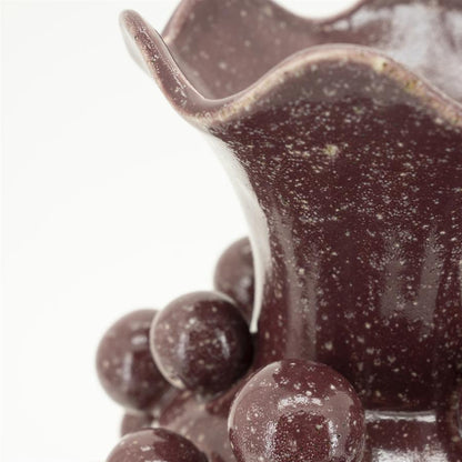 Vaas Viro rood aardewerk, detail van het materiaal