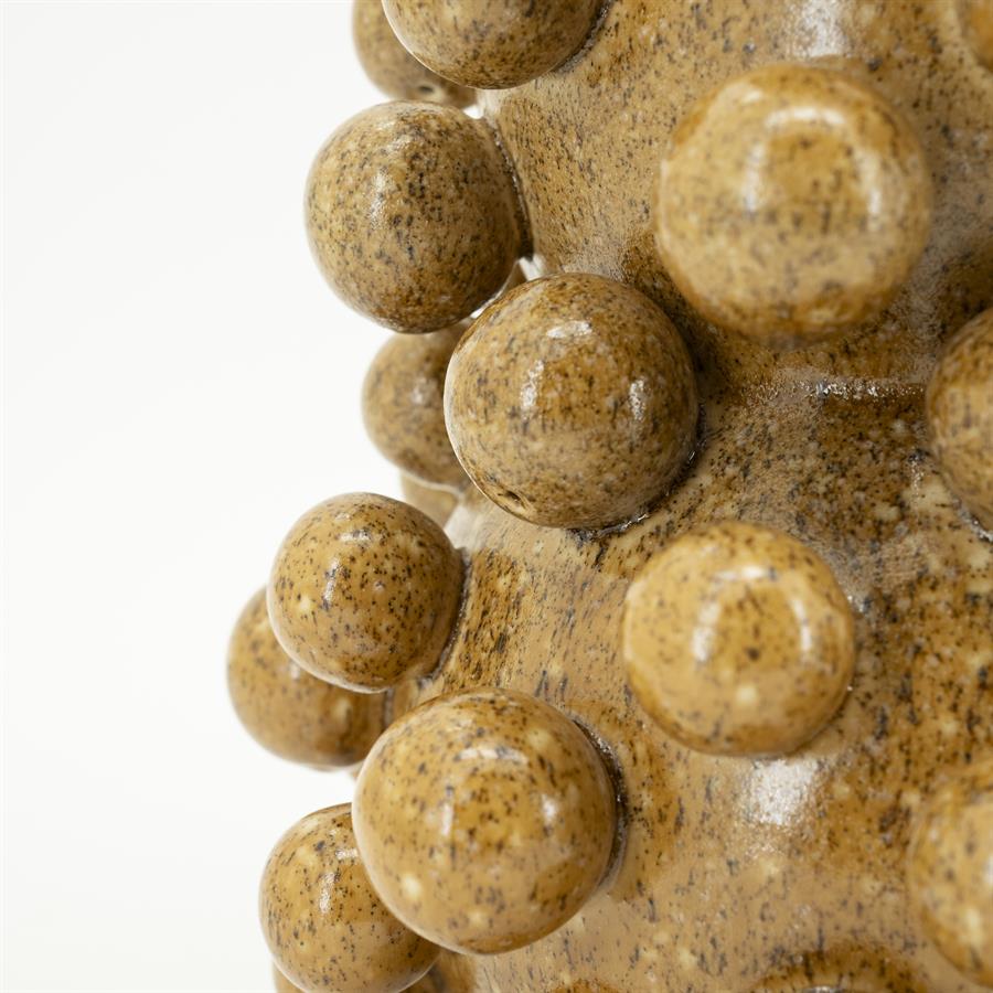 Vaas Viro geel aardewerk, detail van het materiaal