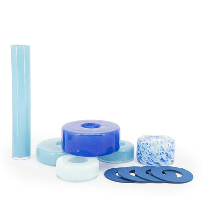 Vaas Golas blauw glas
