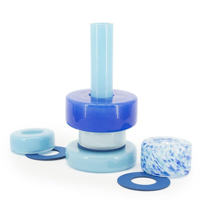 Vaas Golas blauw glas