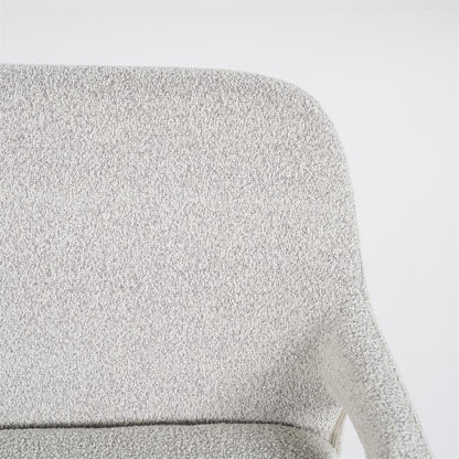 Halbank Fika beige stof, detail van het materiaal