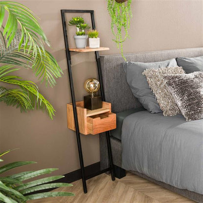Nachtkastje Step | 1 Lade | Naturel Massief Acacia