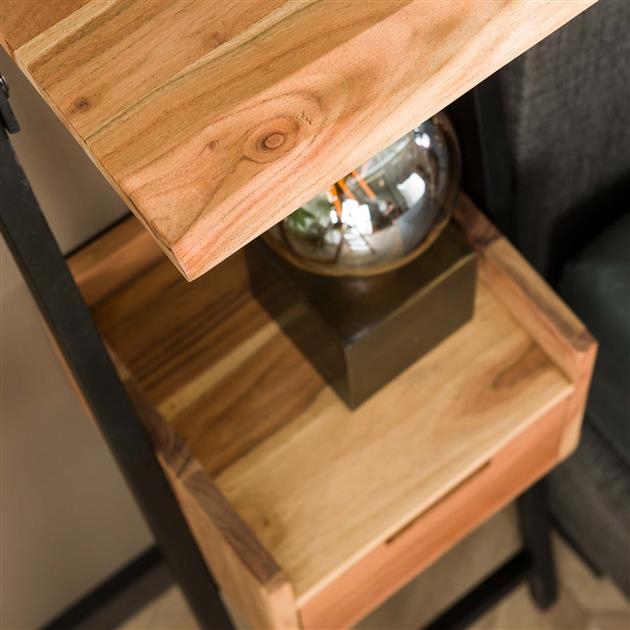 Nachtkastje Step | 1 Lade | Naturel Massief Acacia