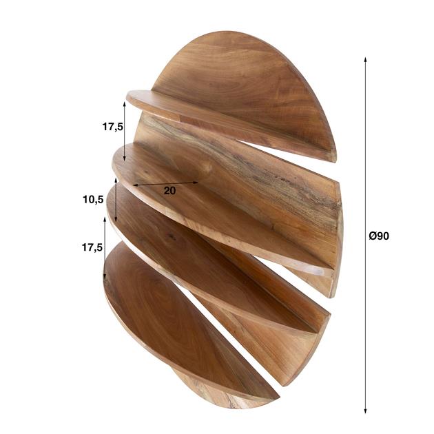 Wandmeubel Sam |  Mangohout Naturel