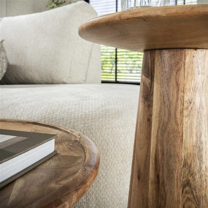 Bijzettafel Cone Set Van 2 | Acaciahout Naturel