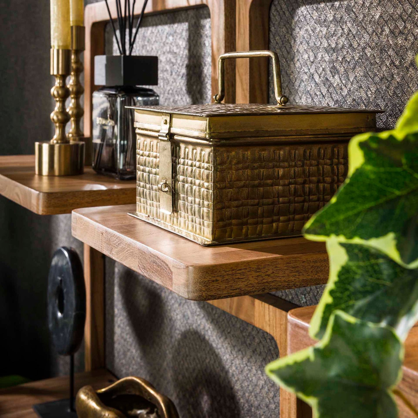 Wandschap Curvy | Set Van 5 | Naturel Acaciahout