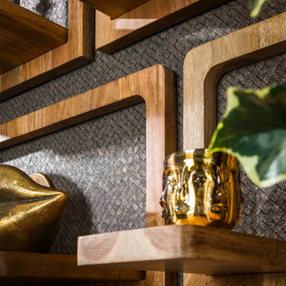 Wandschap Curvy | Set Van 5 | Naturel Acaciahout