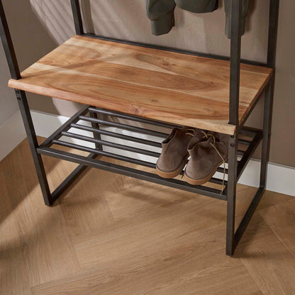 Kapstok Els | 8 haken | Naturel Acaciahout