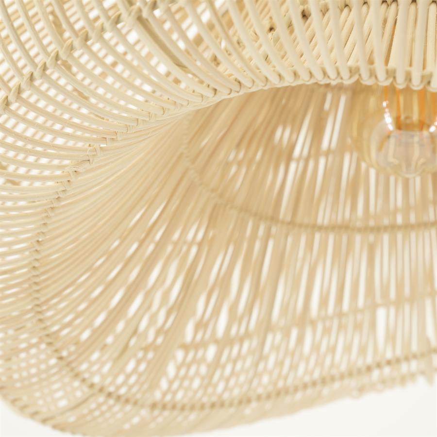 Hanglamp Lunar naturel metaal, detail van het materiaal
