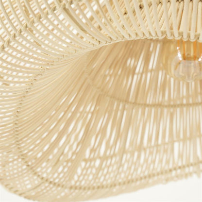Hanglamp Lunar naturel metaal, detail van het materiaal