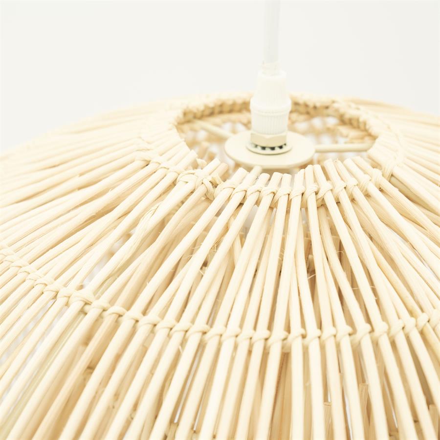 Hanglamp Lunar naturel metaal, detail van het materiaal