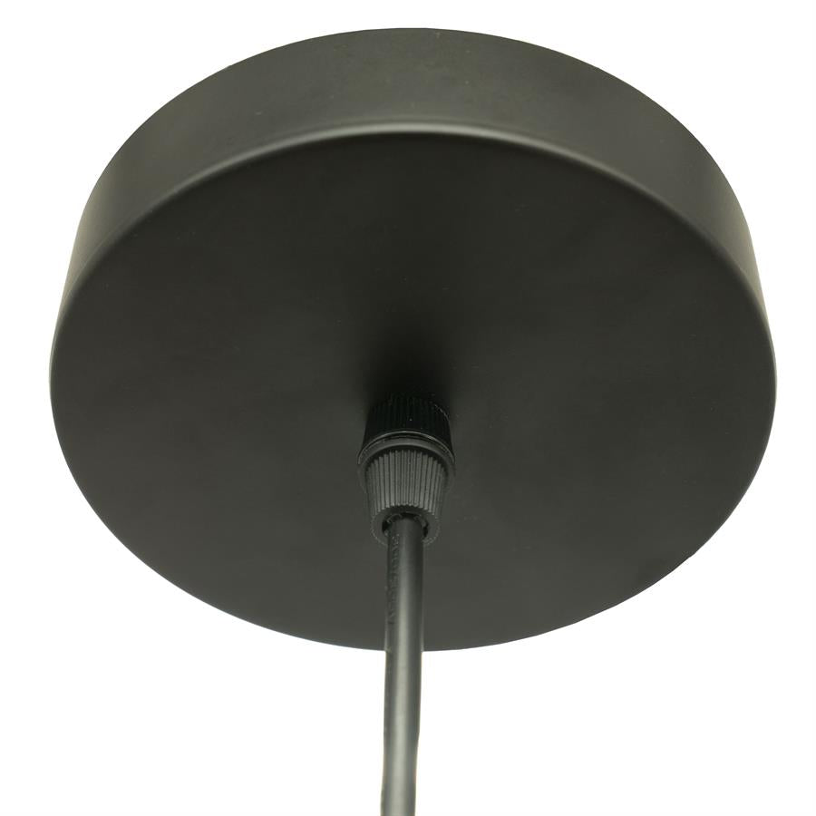Hanglamp Lunar bruin metaal, detail van het materiaal