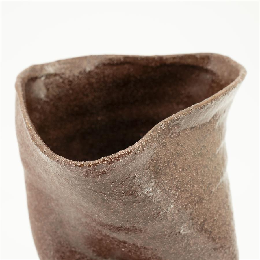 Vaas & Pot Songa rood aardewerk, detail van het materiaal