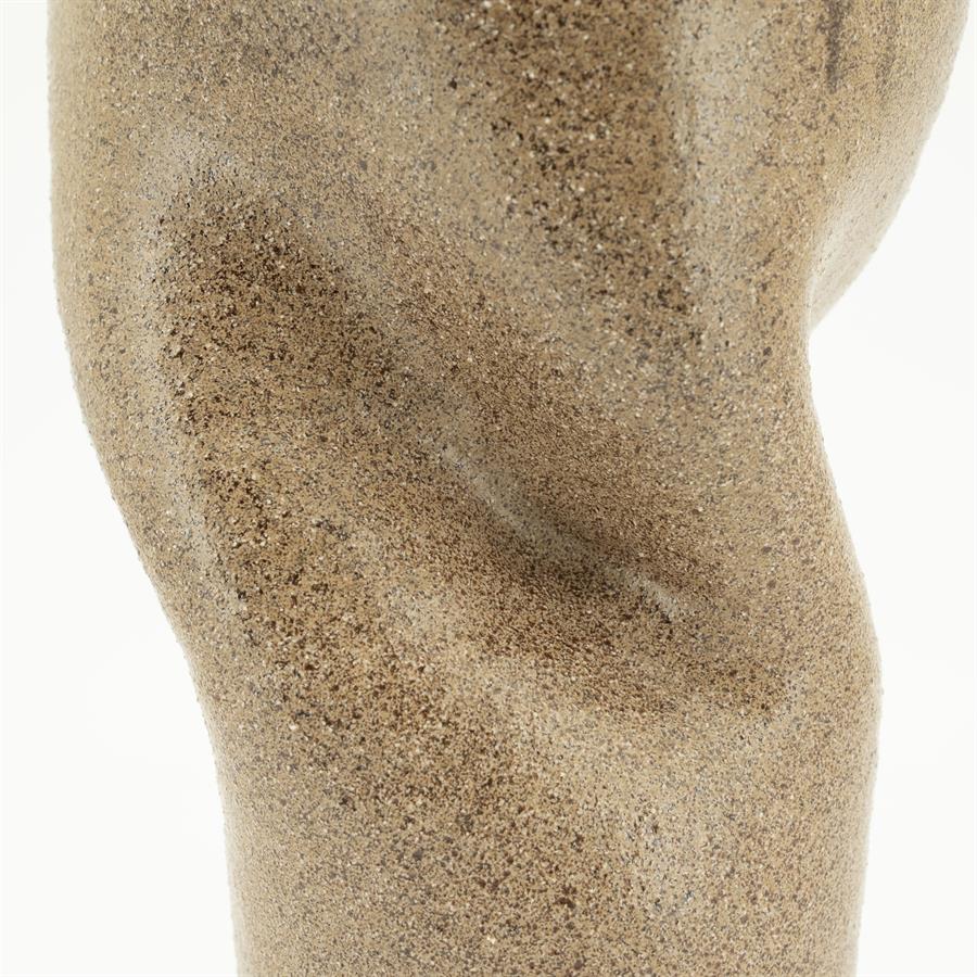 Vaas & Pot Songa bruin aardewerk, detail van het materiaal