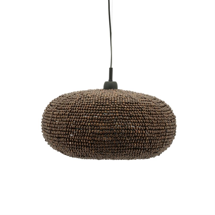 Hanglamp Shanga bruin ijzer 23 cm, vooraanzicht op witte achtergrond