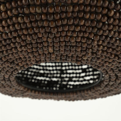 Hanglamp Shanga bruin ijzer 23 cm, detail van het materiaal