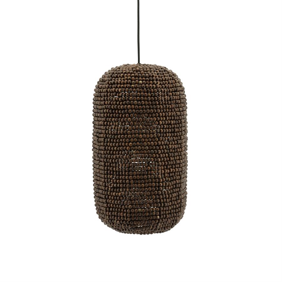 Hanglamp Shanga bruin ijzer 42 cm, vooraanzicht op witte achtergrond