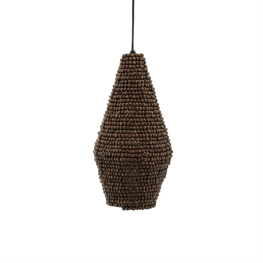 Hanglamp Shanga bruin ijzer 40 cm, vooraanzicht op witte achtergrond