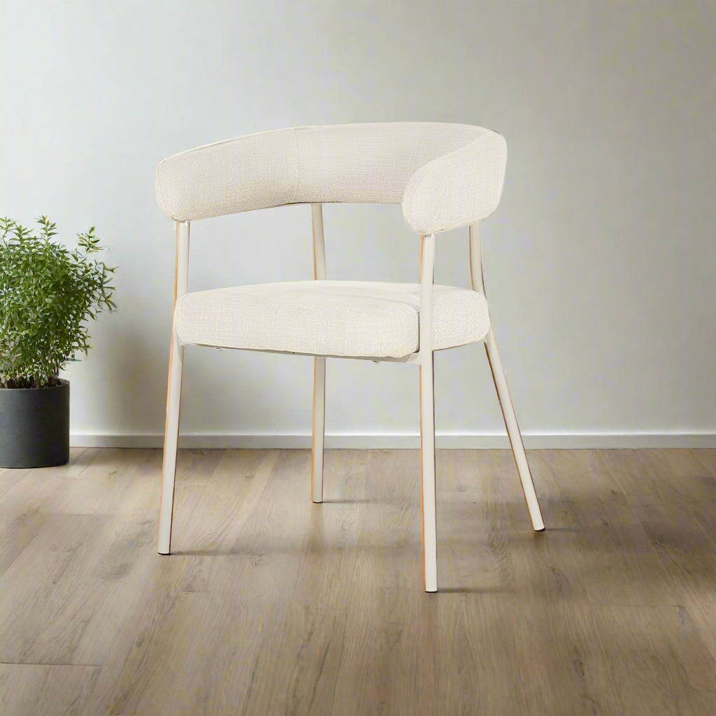 Eetkamerstoel Yovi | Beige Stof