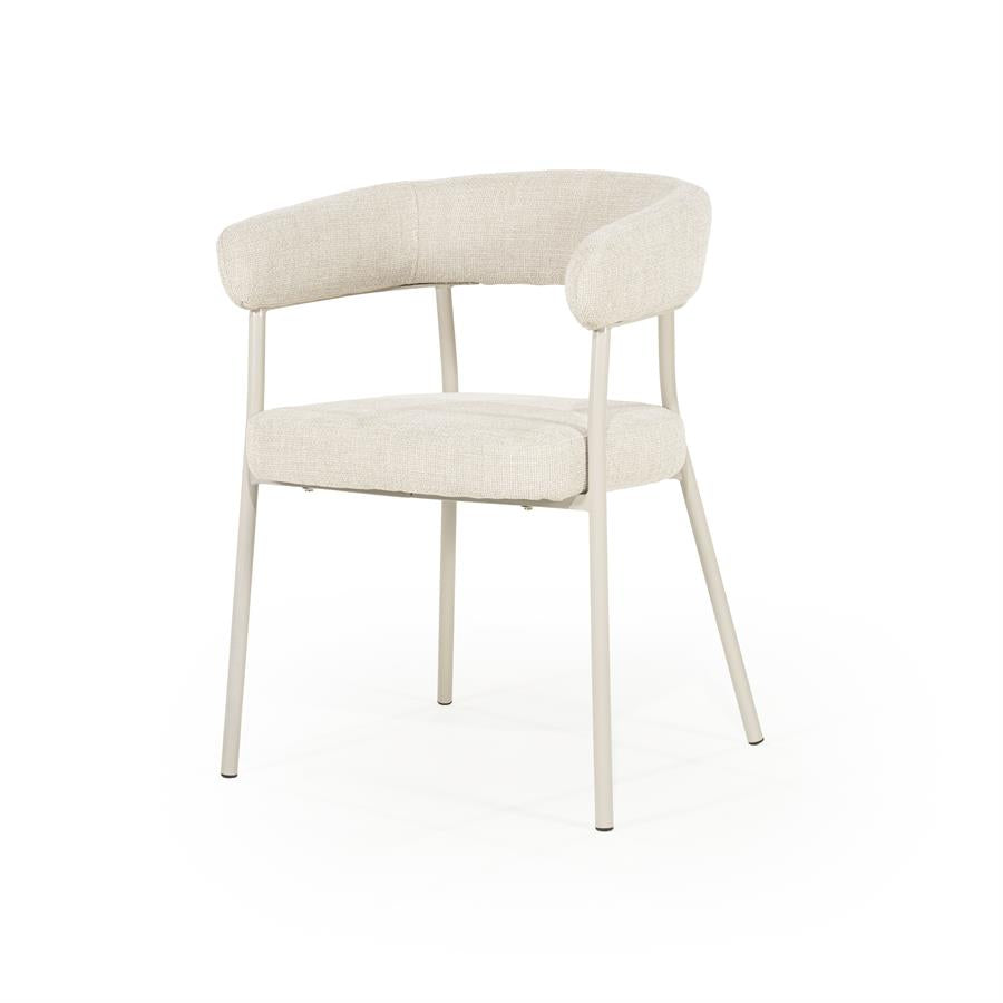 Eetkamerstoel Yovi | Beige Stof