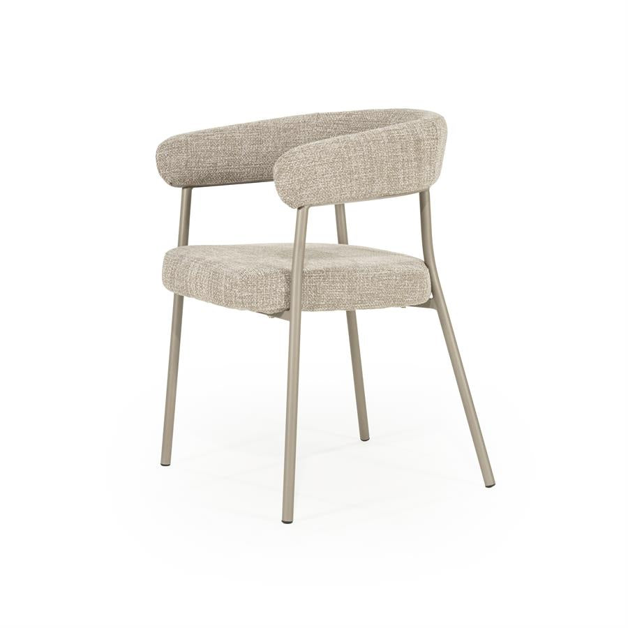 Eetkamerstoel Yovi | Taupe Stof