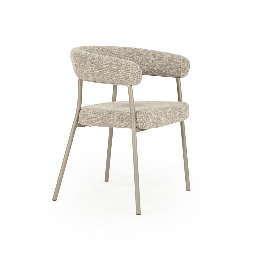 Eetkamerstoel Yovi | Taupe Stof