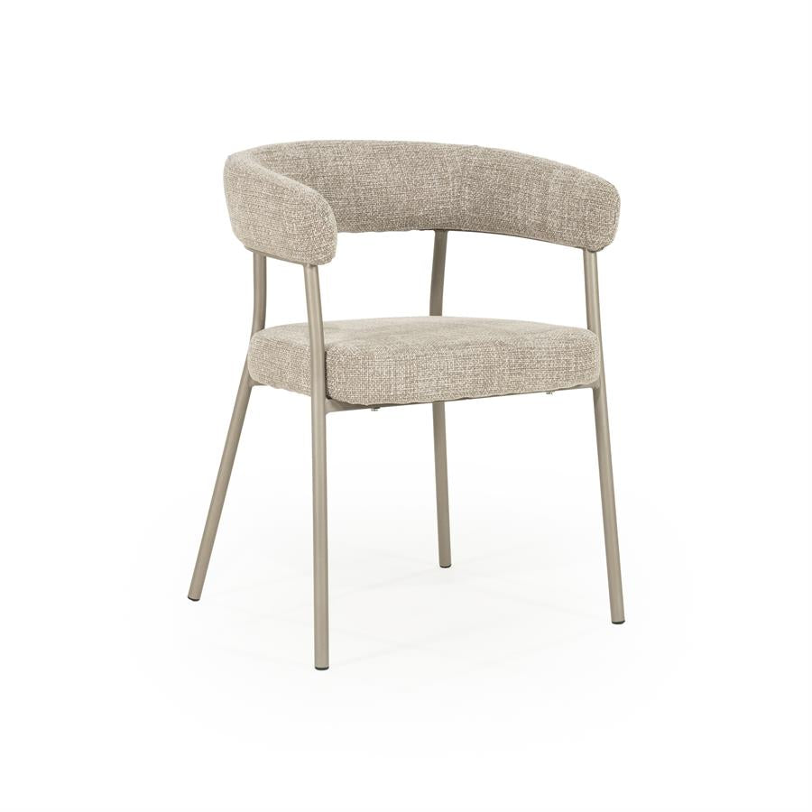 Eetkamerstoel Yovi | Taupe Stof