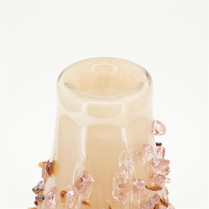 Vaas & Pot Quartz oranje glas, detail van het materiaal