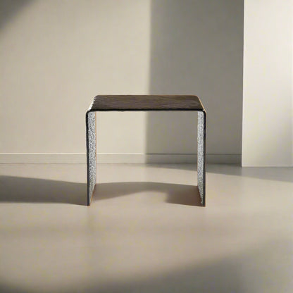 Bijzettafel Ripple | Bruin Glas