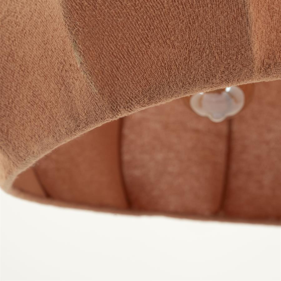 Hanglamp Vinta oranje katoen, detail van het materiaal