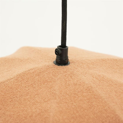 Hanglamp Vinta oranje katoen, detail van het materiaal