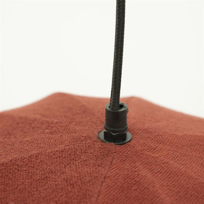 Hanglamp Vinta rood katoen, detail van het materiaal
