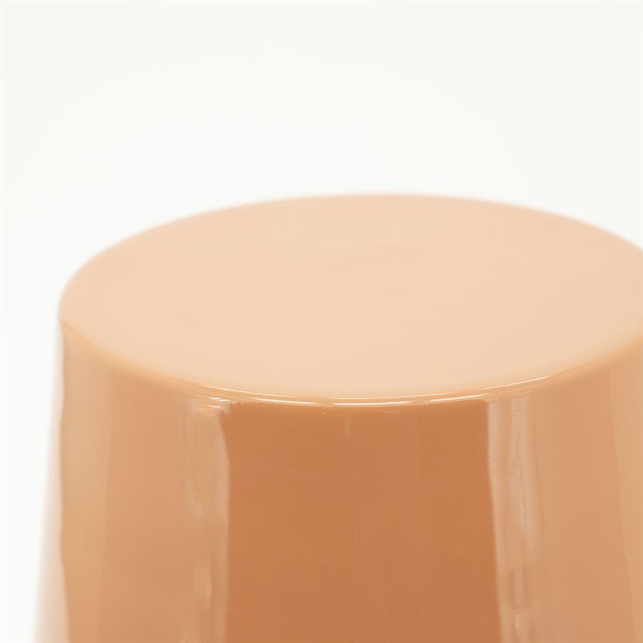 Tafellamp Alvo oranje ijzer, detail van het materiaal