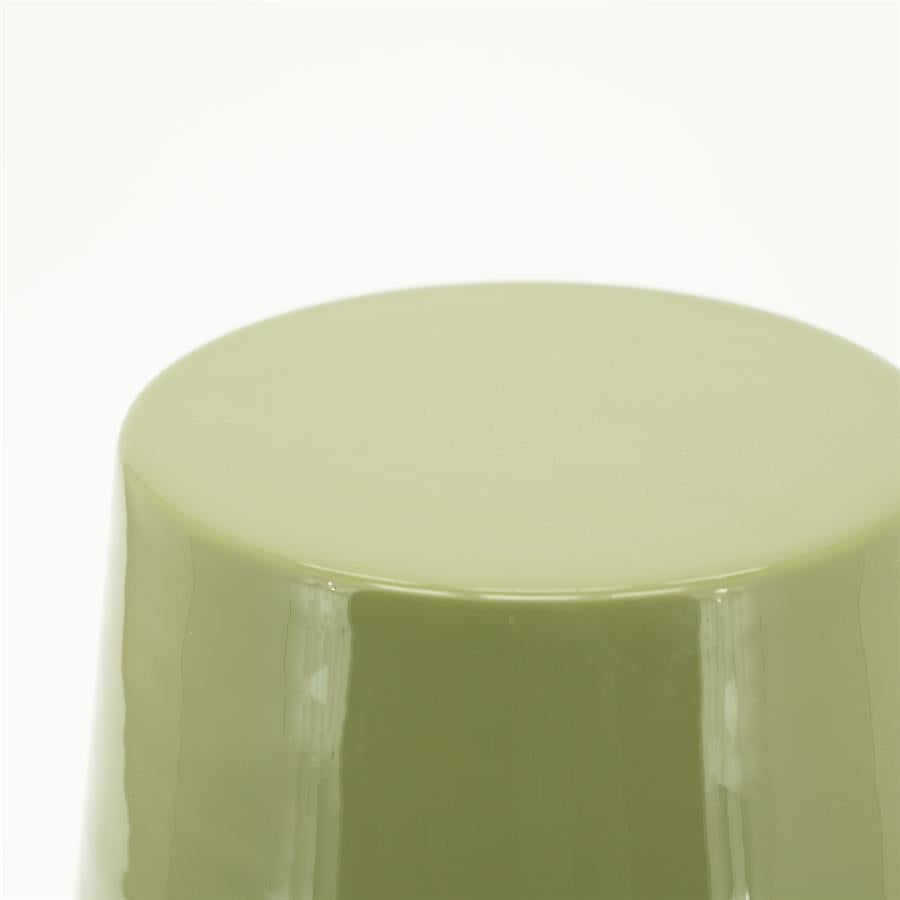 Tafellamp Alvo groen ijzer, detail van het materiaal