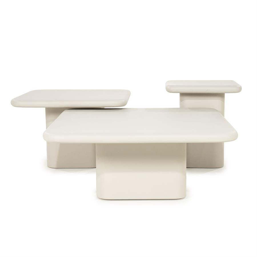 Bijzettafel Zsara | Beige Cement & MDF