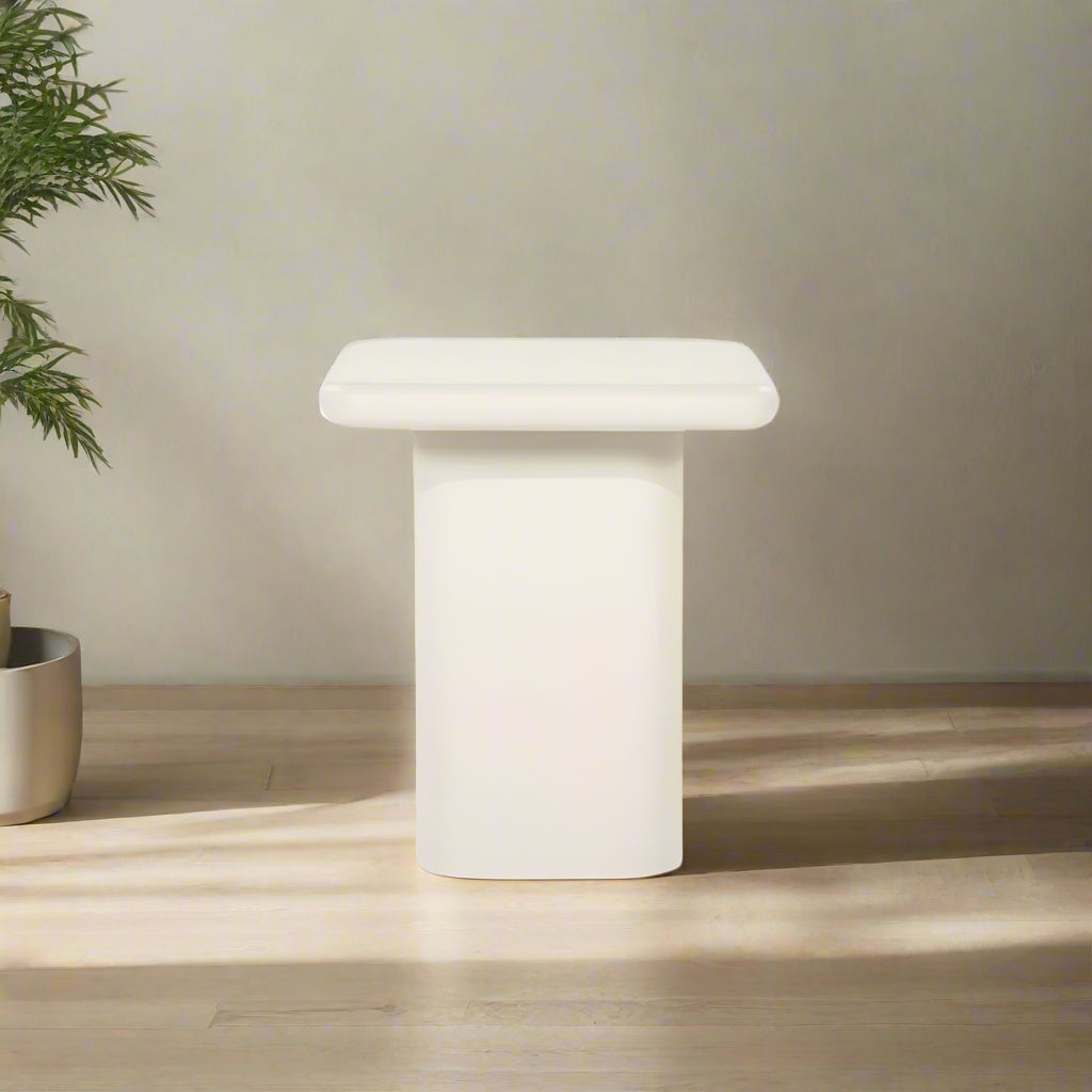 Bijzettafel Zsara | Beige Cement & MDF