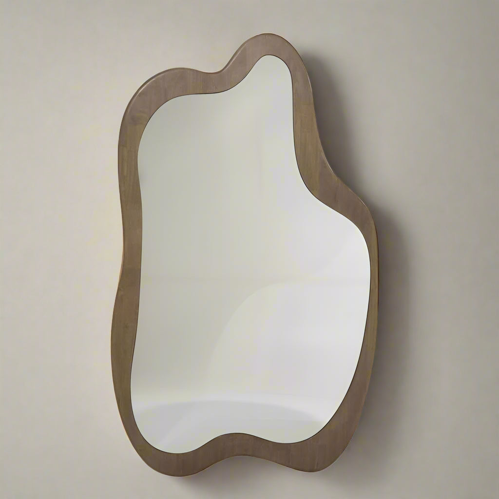 Spiegel Soraya | Naturel Glas & rubberhout